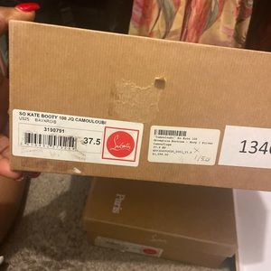 These are Christian Louboutin so Kate booties , cami print with navy and silver